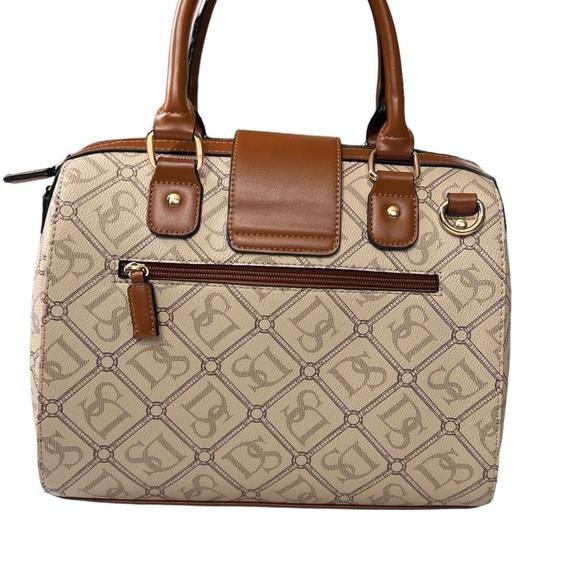 Dasein NWOT's - Womens Two-Tone Monogram Barrel Shoulder/Crossbody Purse - Picture 3 of 16